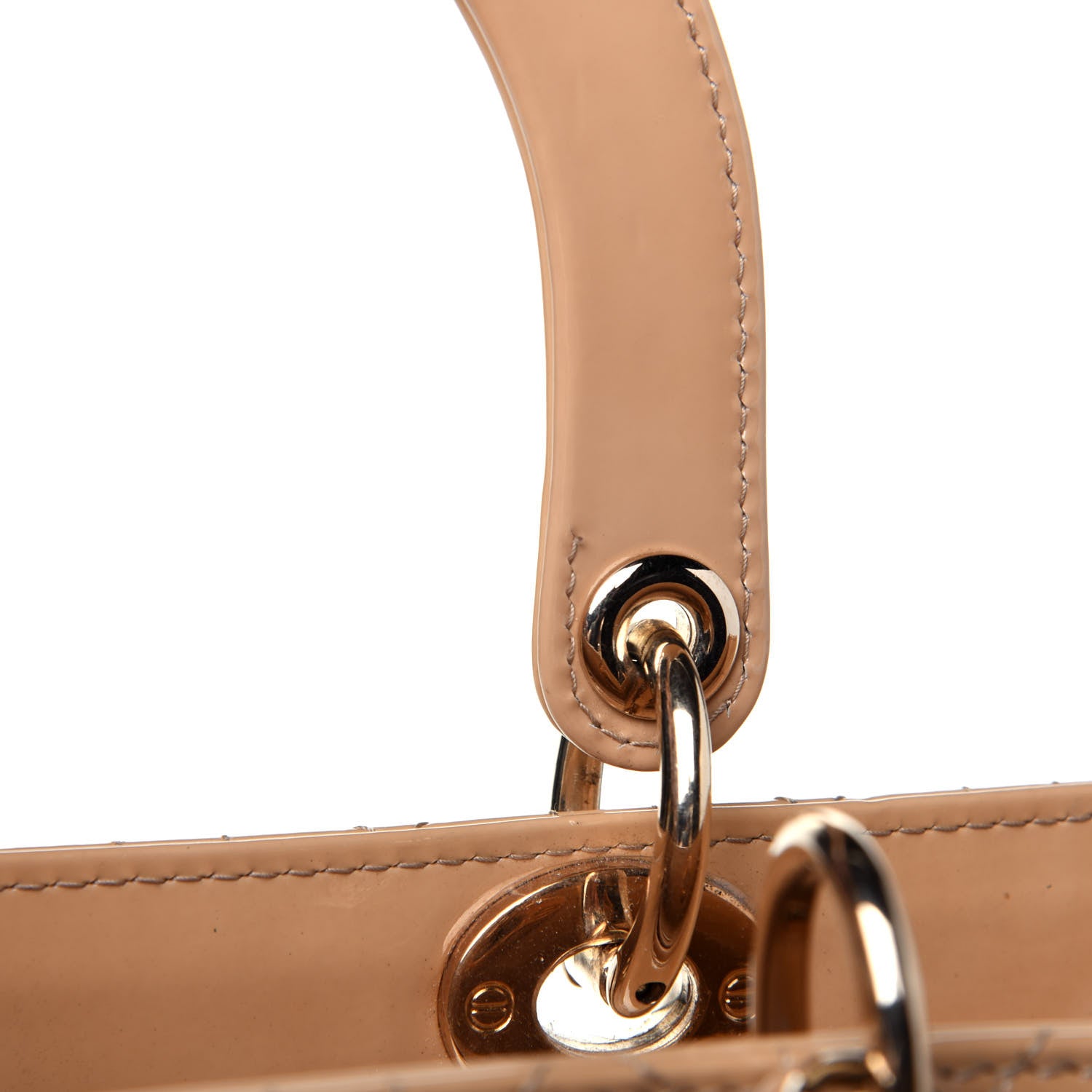 Christian Dior Patent Cannage Large Lady Dior Beige 19 of 20