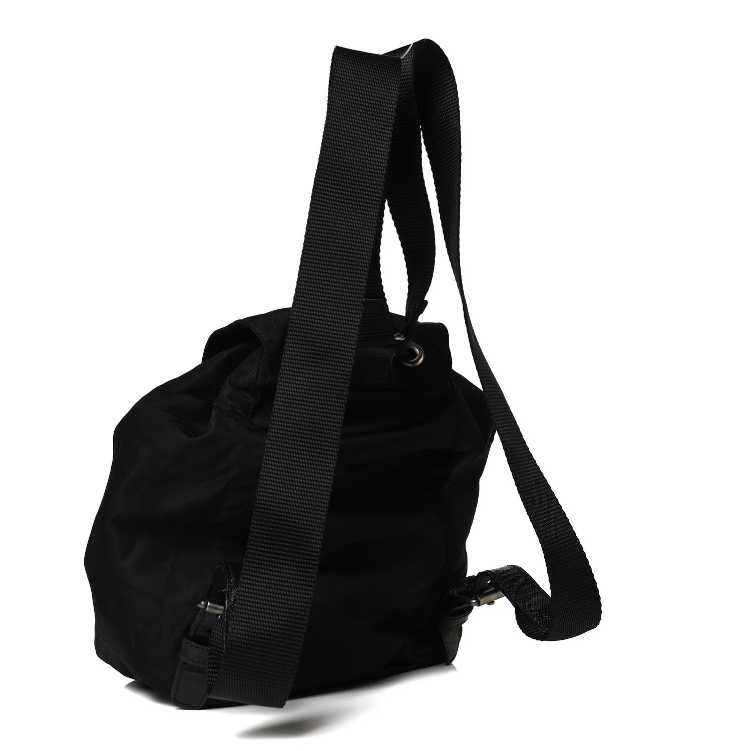 Prada Nylon Vela Mini Cinch Backpack Black 2 of 15