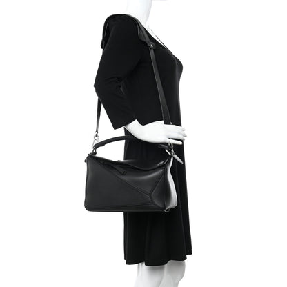 Loewe Calfskin Medium Puzzle Bag Black 2 of 10