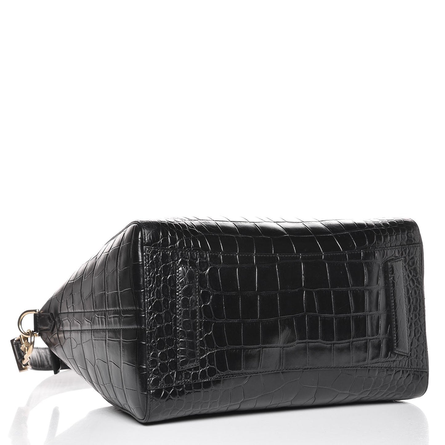 Calfskin Crocodile Embossed Medium Antigona Black