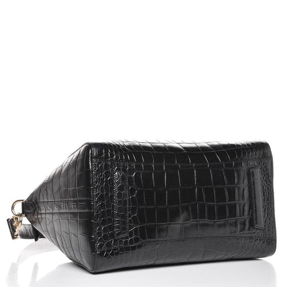 Givenchy Calfskin Crocodile Embossed Medium Antigona Black 4 of 9