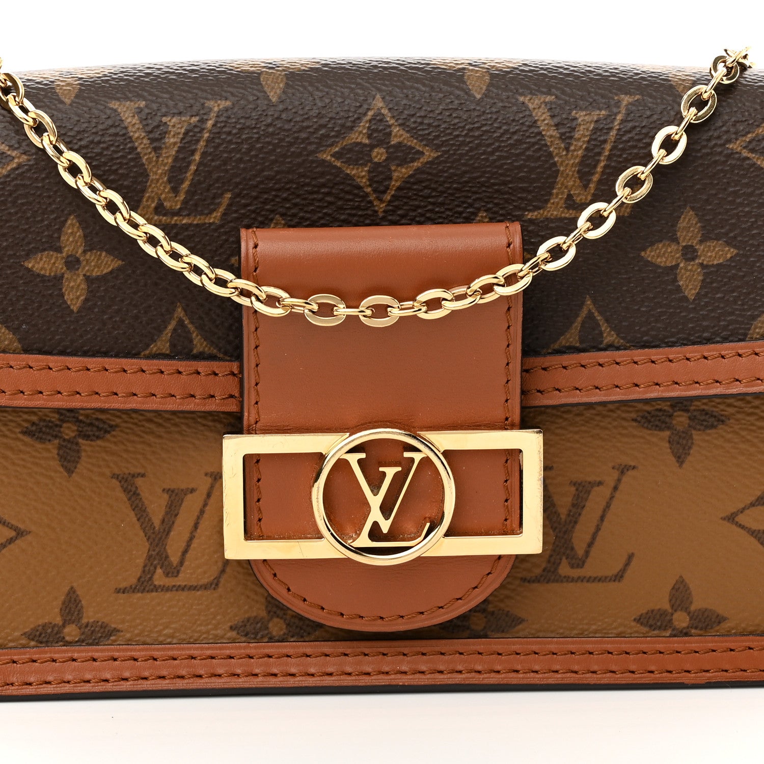 Louis Vuitton Reverse Monogram Dauphine Chain Wallet 7 of 9