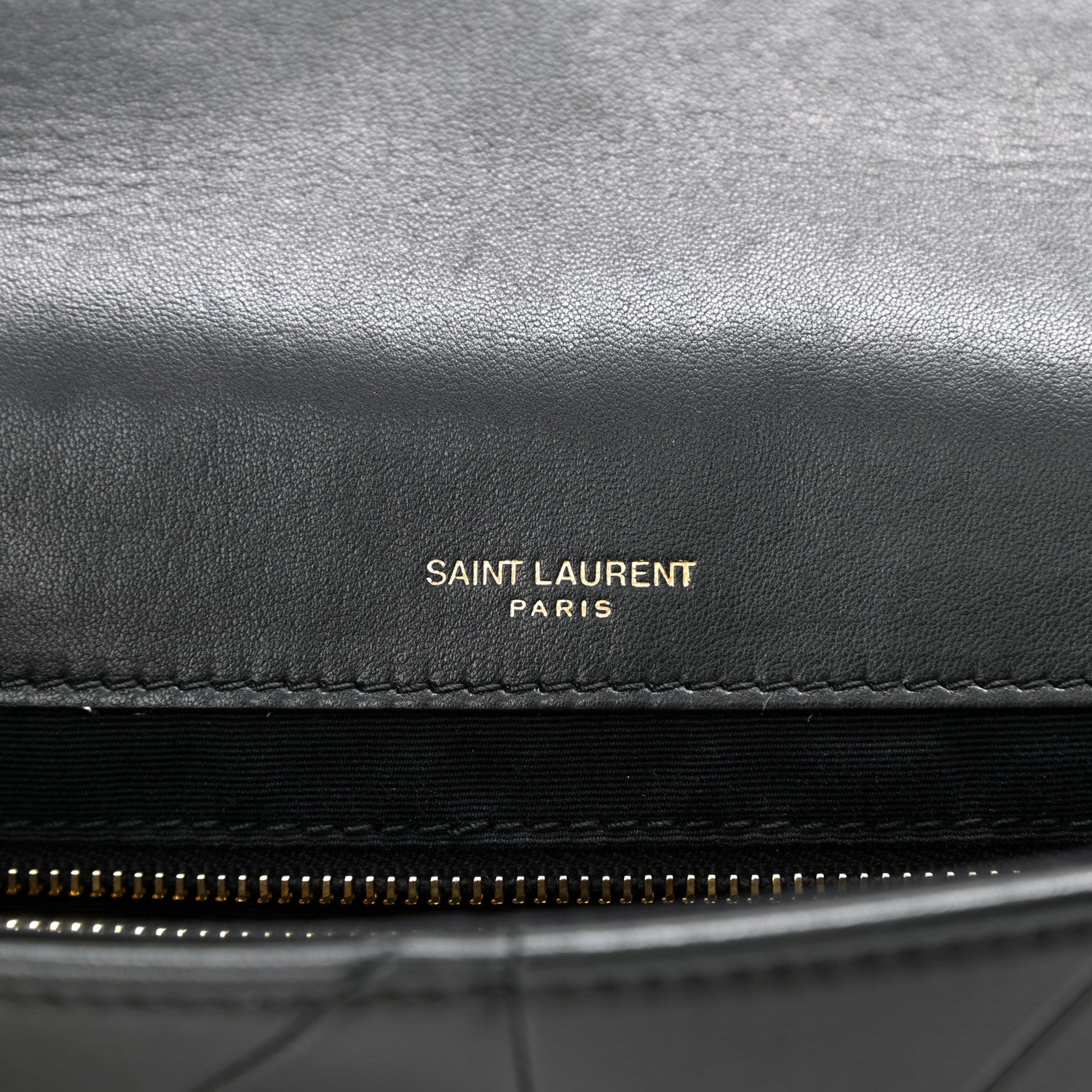 Saint Laurent Lambskin Patchwork Monogram Medium Jamie Baguette Dark Green 8 of 11