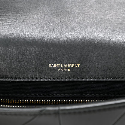Saint Laurent Lambskin Patchwork Monogram Medium Jamie Baguette Dark Green 8 of 11