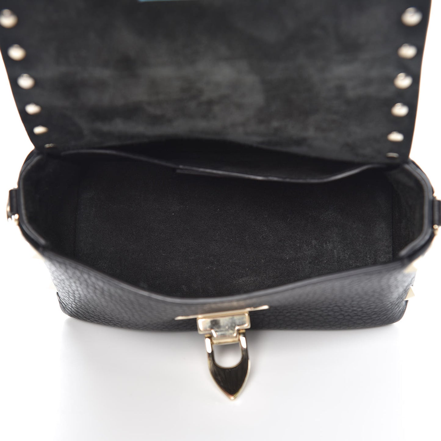 Vitello Mini Rockstud Crossbody Bag Black