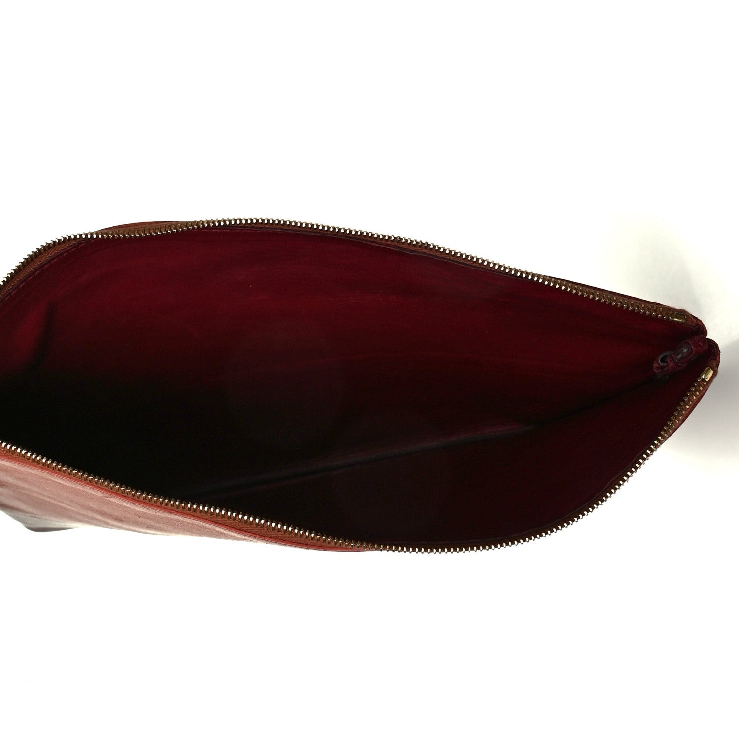 Celine Lambskin Bi-Color Solo Clutch Pouch Terracotta 4 of 4