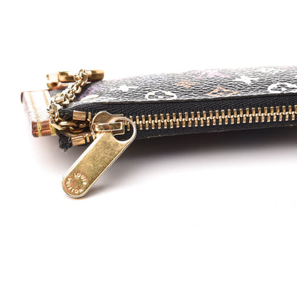 Louis Vuitton Monogram Multicolor Key Pouch Black 6 of 9