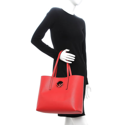 Fendi Vitello Vienna Enamel F is Fendi Shopping Tote Fiamma Taupe 2 of 11
