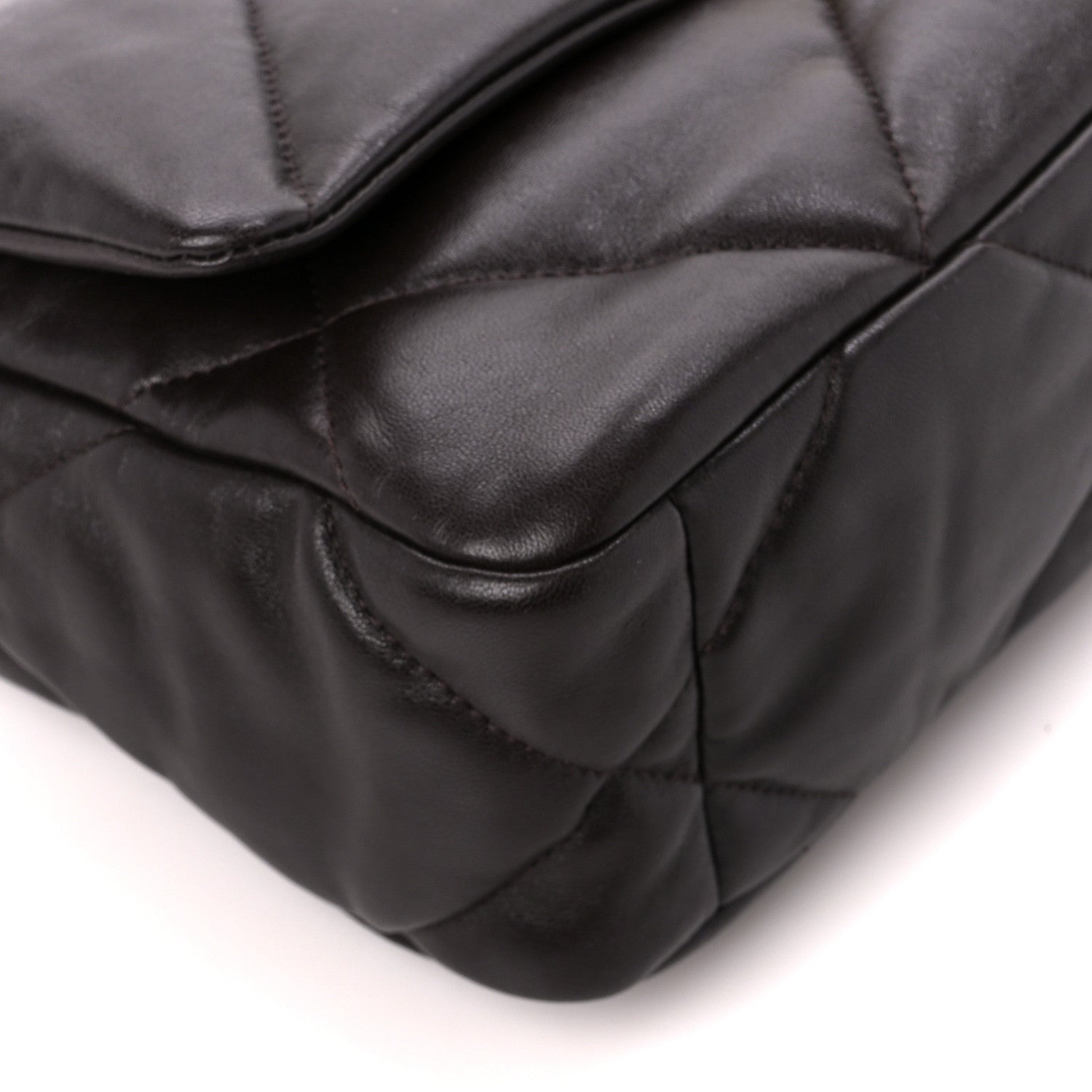 Chanel Lambskin Quilted Medium Chanel 19 Flap Dark Brown 9 of 10