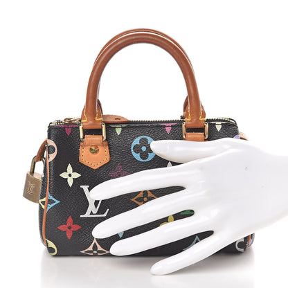 Louis Vuitton Monogram Multicolor Mini Sac HL Speedy Black 2 of 15