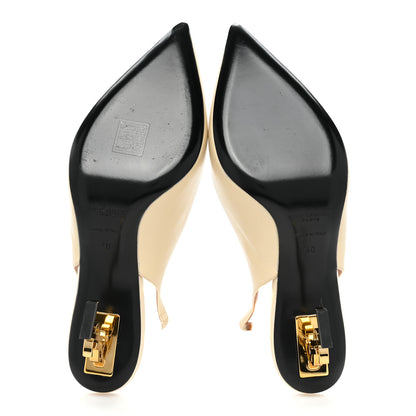 Saint Laurent Calfskin Opyum 85 Slingback Pumps 40 Real Beige 5 of 12