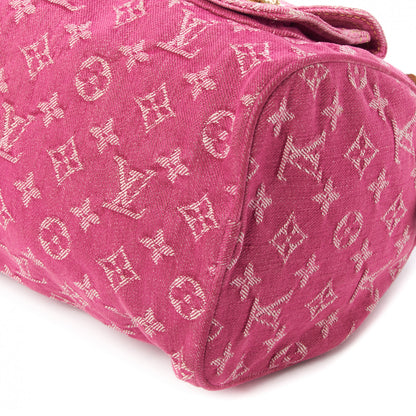 Louis Vuitton Monogram Denim Neo Speedy Fuchsia 5 of 9
