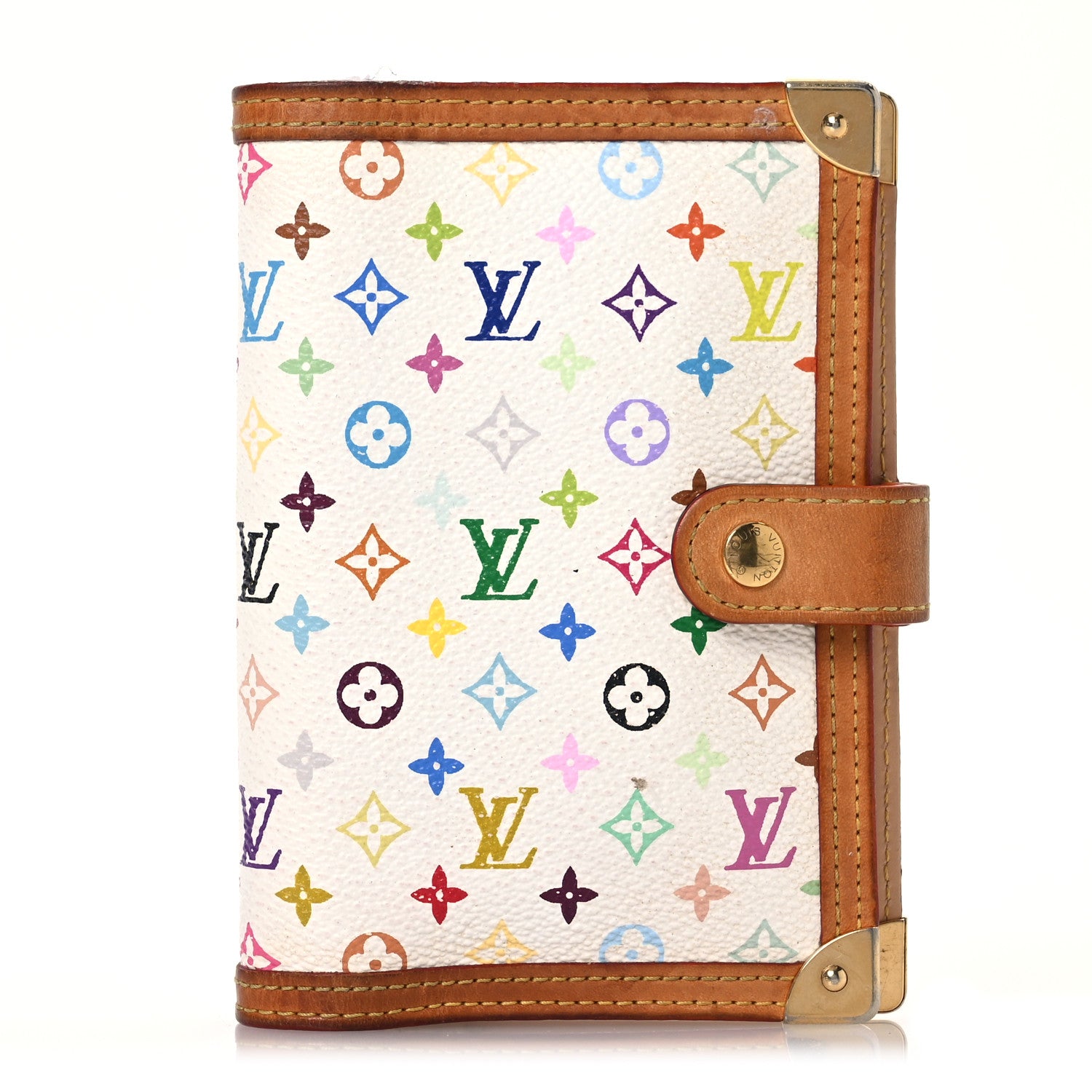 Louis Vuitton Monogram Multicolor Small Ring Agenda Cover White 1 of 15
