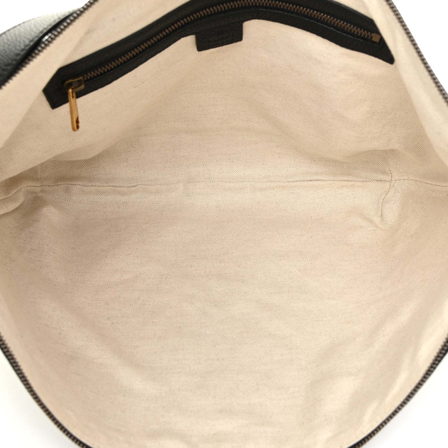 Grained Calfskin Logo Half Moon Hobo Black