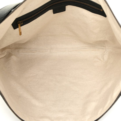 Gucci Grained Calfskin Logo Half Moon Hobo Black 5 of 14