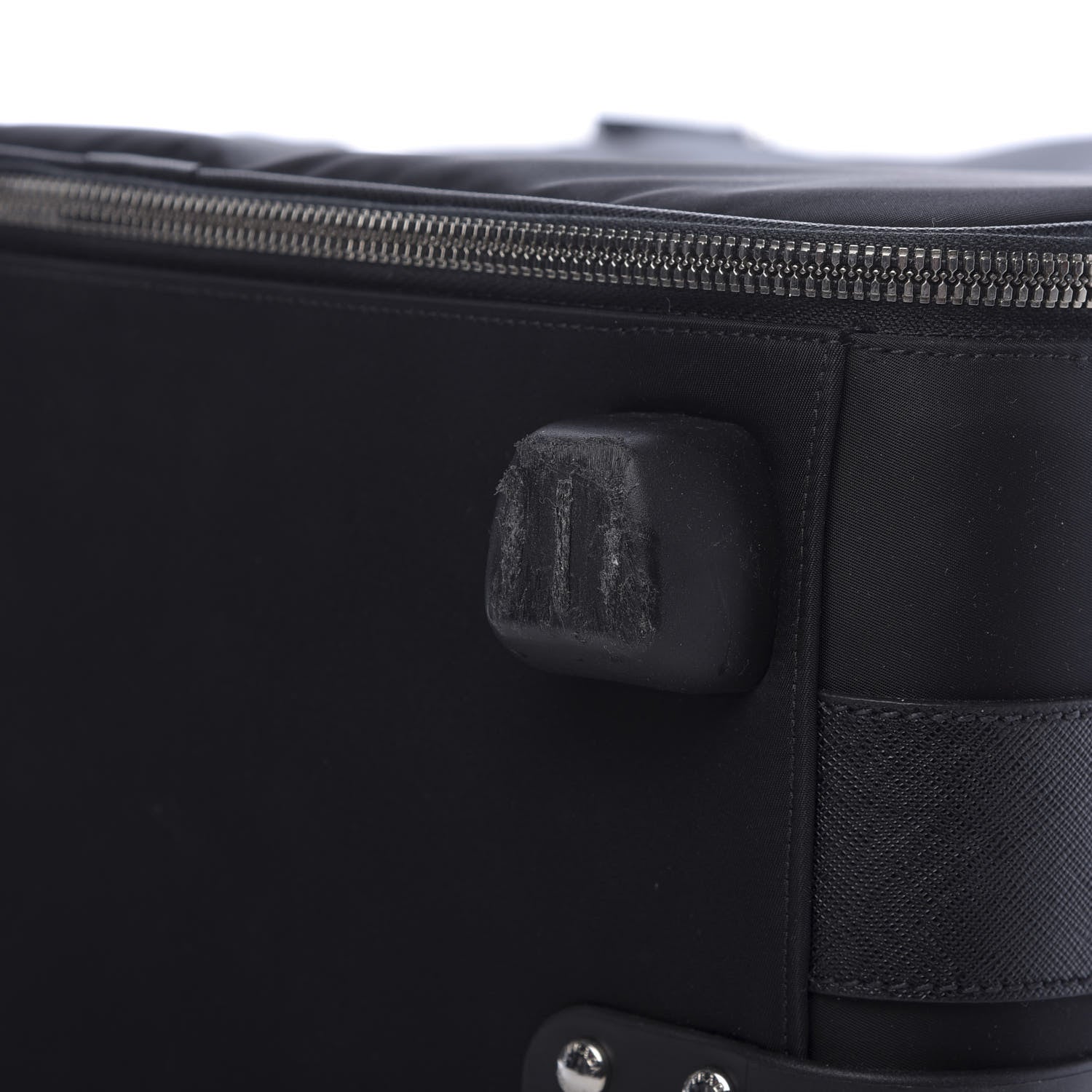 Prada Tessuto Saffiano Trolley Luggage Black 9 of 10