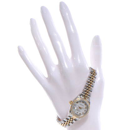 Rolex Ladies Stainless Steel 18k Diamond Oyster Perpetual Datejust Watch 2 of 6