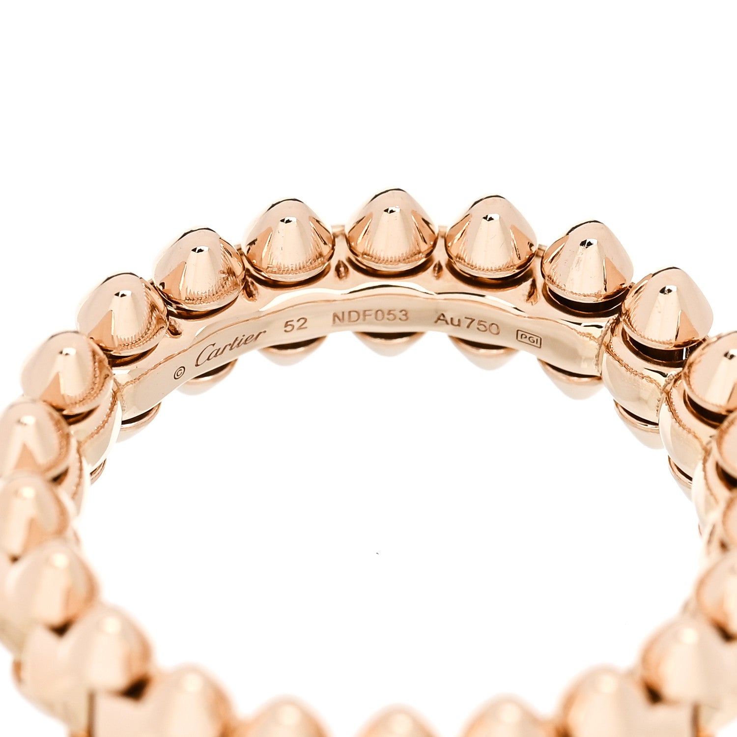 Cartier 18K Pink Gold SM Clash De Cartier Ring 52 6 4 of 5