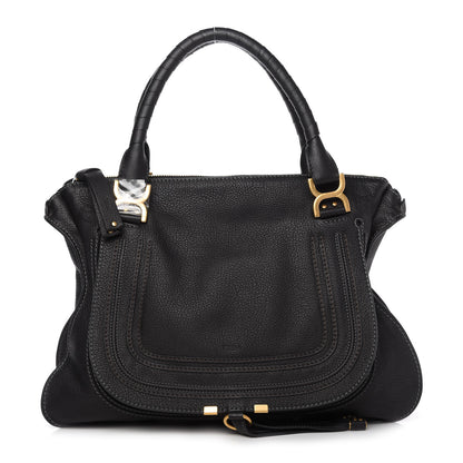 Chloe Calfskin Large Marcie Satchel Black 1 of 11