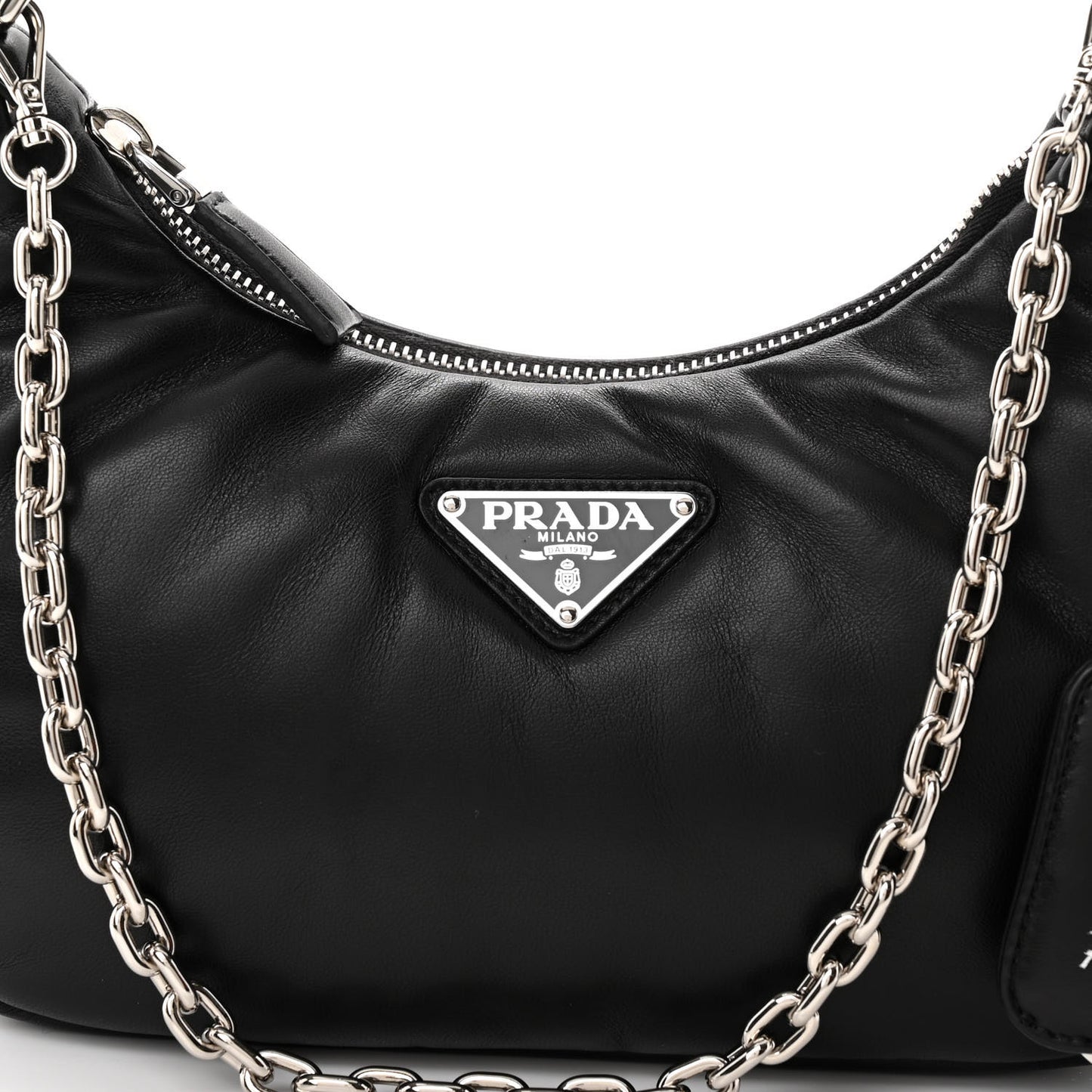 Nappa Soft Padded Re-Edition 2005 Shoulder Bag Black