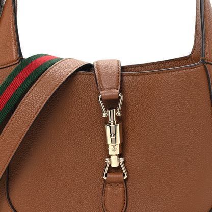 Gucci Grained Calfskin Web Medium Jackie 1961 Hobo Cuir 7 of 9