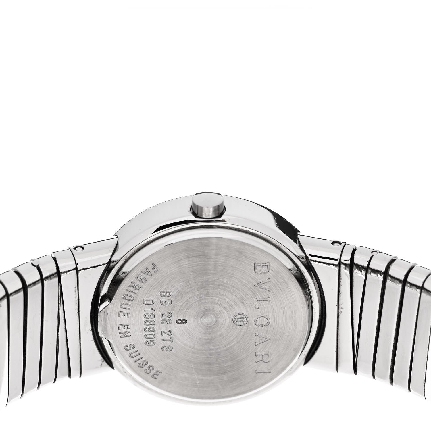 Bulgari Stainless Steel Diamond 26mm Tubogas Quartz Watch Black 4 of 4
