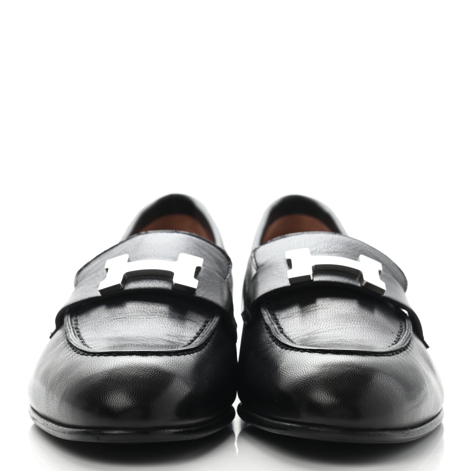 Hermes Goatskin Paris Loafers 36.5 Black 2 of 11