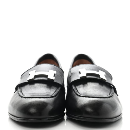 Hermes Goatskin Paris Loafers 36.5 Black 2 of 11