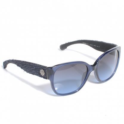 Chanel Acetate Tweed Boy Sunglasses Navy 3 of 6