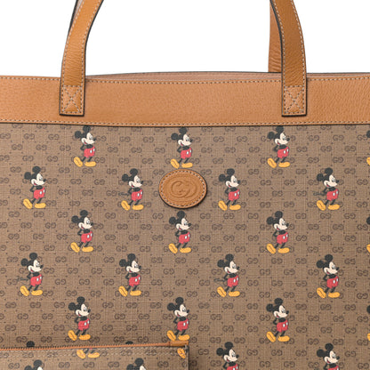 Gucci X DISNEY Mini Vintage GG Supreme Monogram Mickey Mouse Large Shopping Tote Beige Vintage Sun Oil 9 of 12