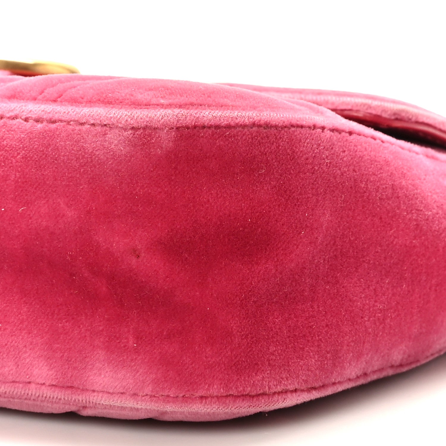 Gucci Velvet Matelasse Medium GG Marmont Shoulder Bag Light Raspberry Rose 9 of 9