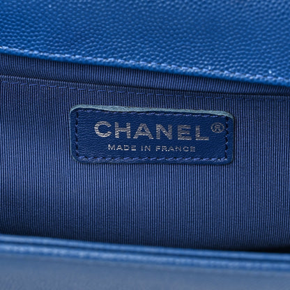 Chanel Caviar Quilted Medium Boy Flap Blue 5 of 12