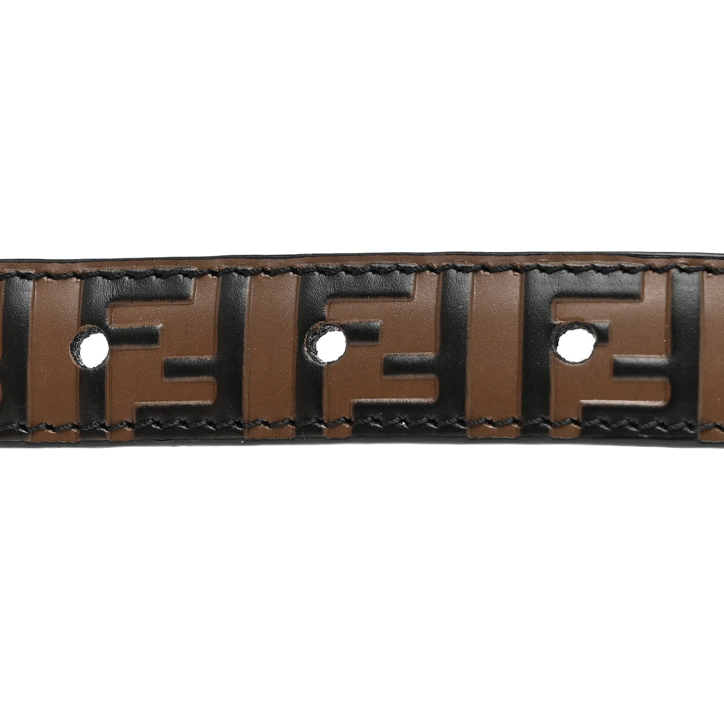 Vitello Century Bi-Color FF 1974 Embossed 2CM Belt 75 30 Maya Black