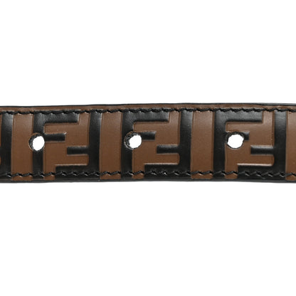 Fendi Vitello Century Bi-Color FF 1974 Embossed 2CM Belt 75 30 Maya Black 6 of 7