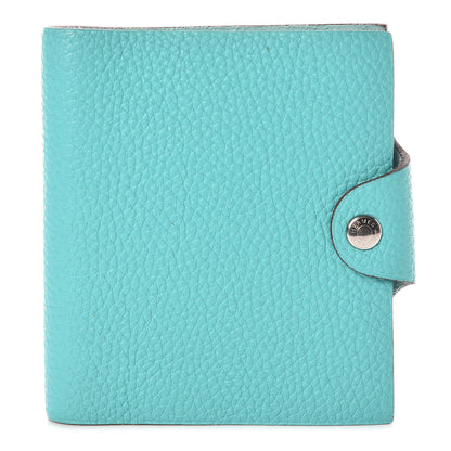 Hermes Taurillon Clemence Ulysse Mini Notebook Bleu Atoll 1 of 7