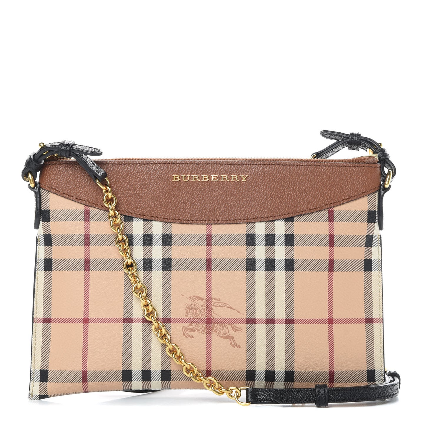 Haymarket Check Peyton Crossbody Clutch Bag Toffee
