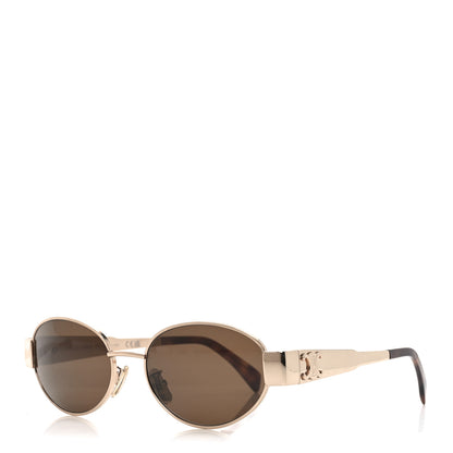 Celine Metal Triomphe 01 Sunglasses CL40235U Rose Gold Brown 1 of 7