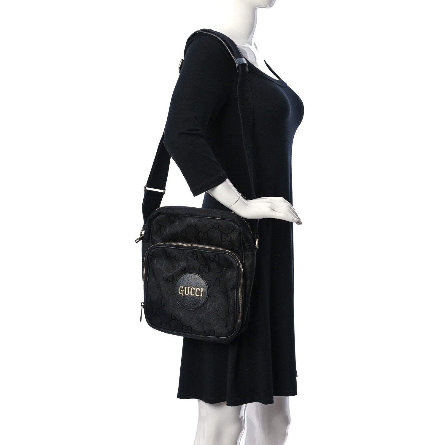 Gucci Econyl Nylon Monogram Off The Grid Messenger Black 2 of 12