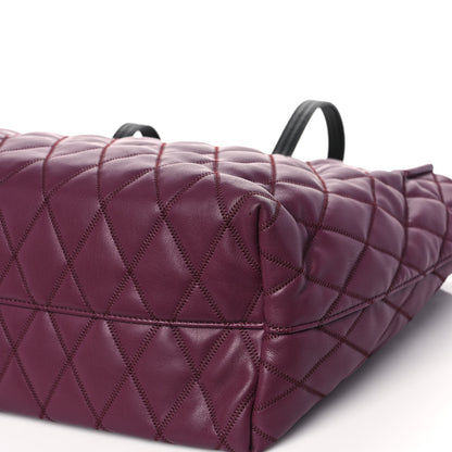 Givenchy Rubber Effect Canvas Quilted Duo Shopper Tote Aubergine 10 of 13