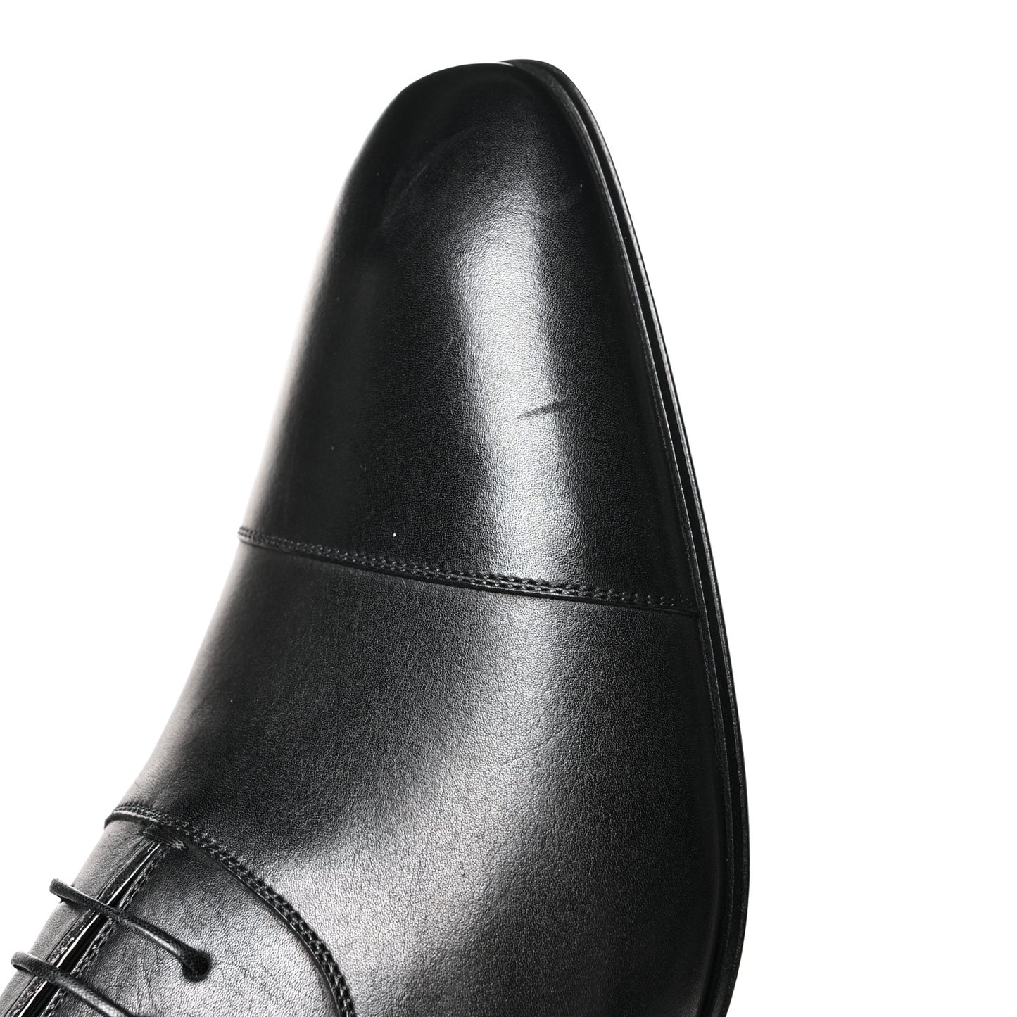 Calfskin Mens Greggo Flat Oxfords 45.5 Black