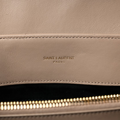 Saint Laurent Calfskin Y Quilted Monogram Medium Loulou Chain Satchel Light Natural 6 of 16