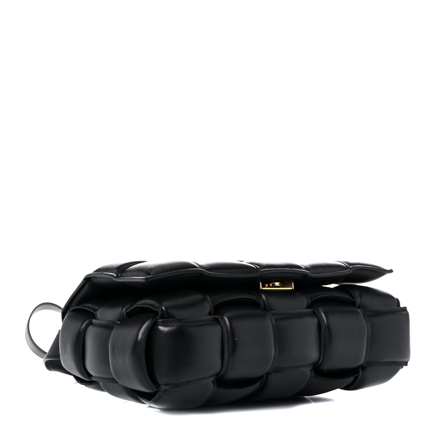 Nappa Maxi Intreccio Padded Cassette Crossbody Bag Black