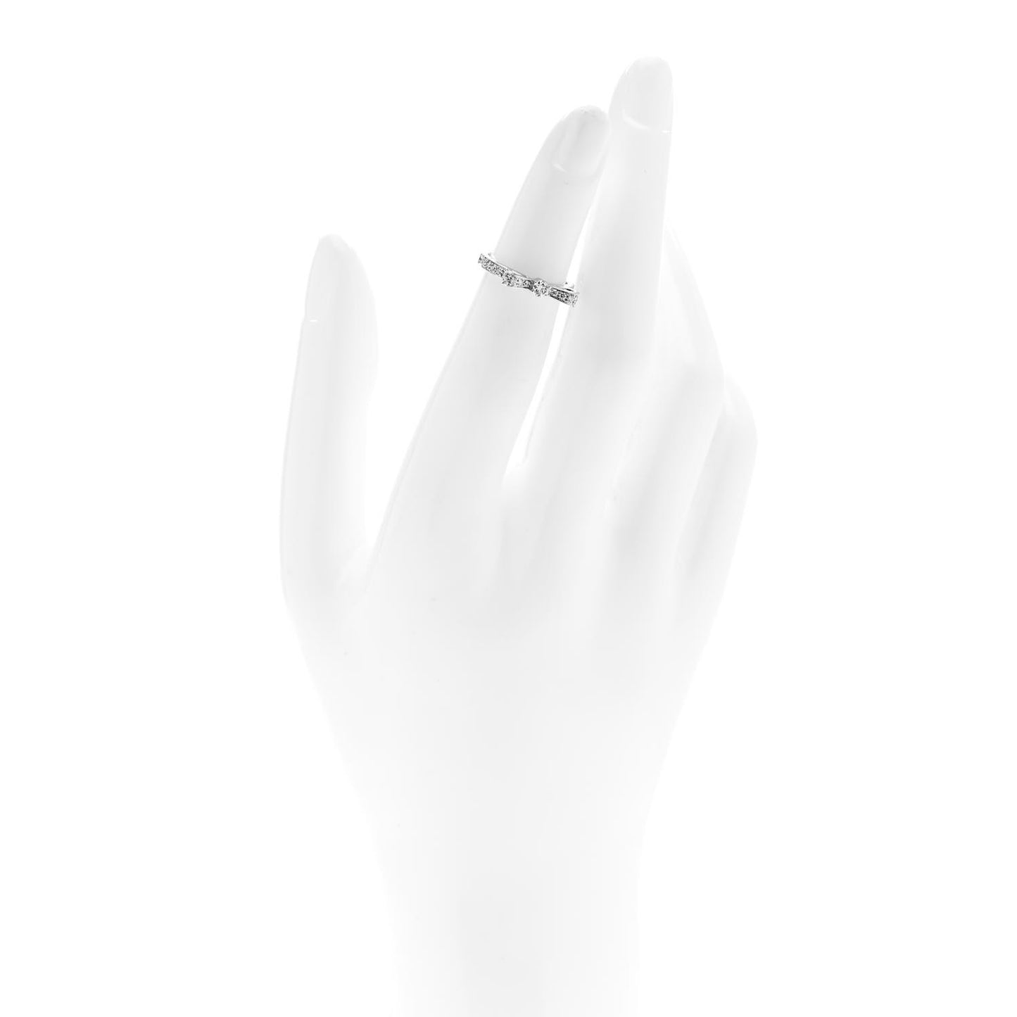 18K White Gold Diamond Ruban Ring 45 3.25