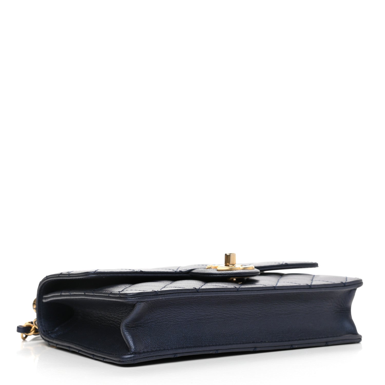 Chanel Iridescent Lambskin Quilted Small Chic Pearls Flap Blue 4 of 10