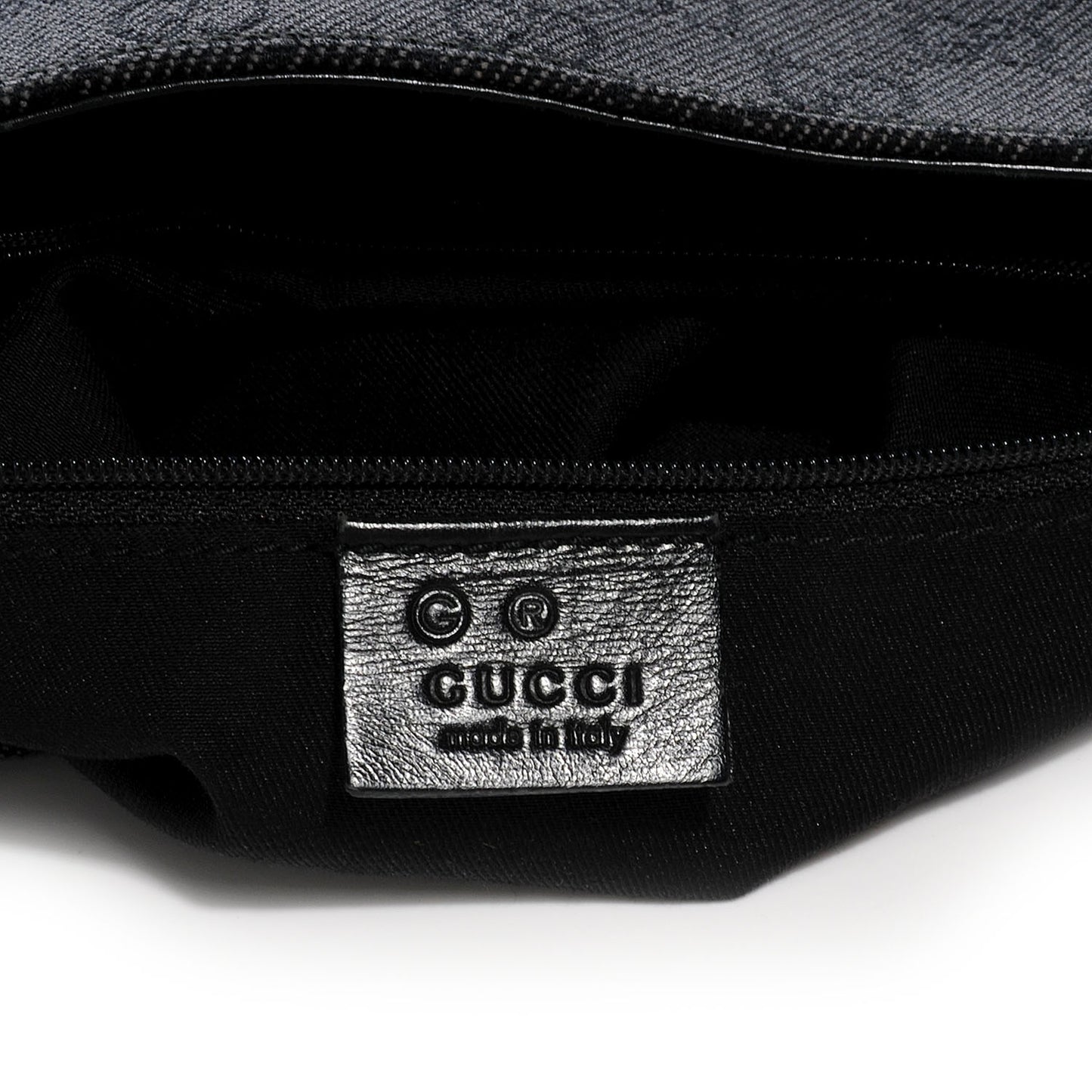 Denim Monogram Capri Chain Shoulder Bag Black
