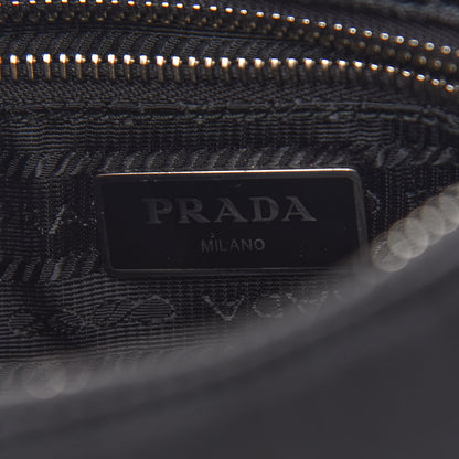 Prada Re-Nylon Triangle Padded Patchwork Shoulder Bag Black 6 of 9