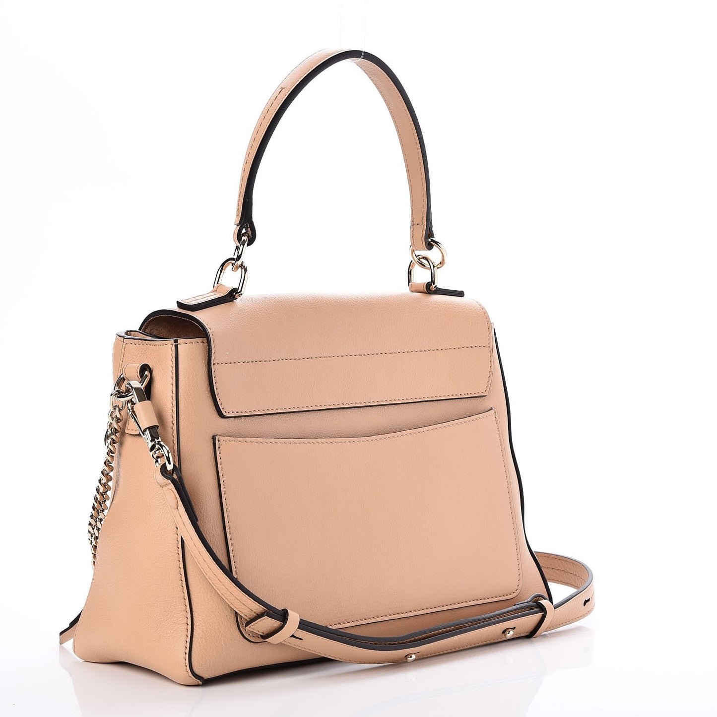Calfskin Small Faye Day Shoulder Bag Blush Nude
