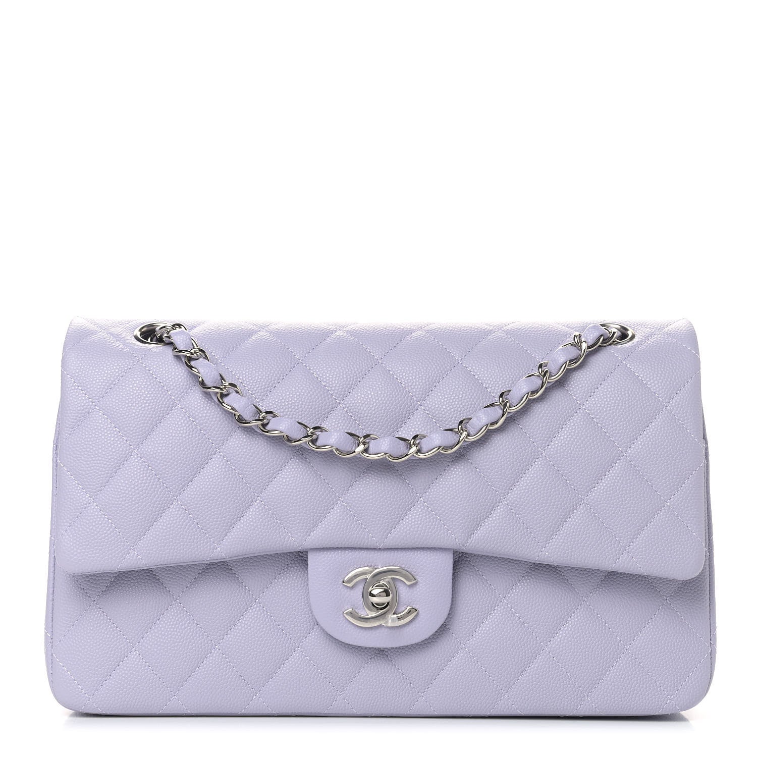 Chanel Caviar Quilted Medium Double Flap Light Purple 1 of 9