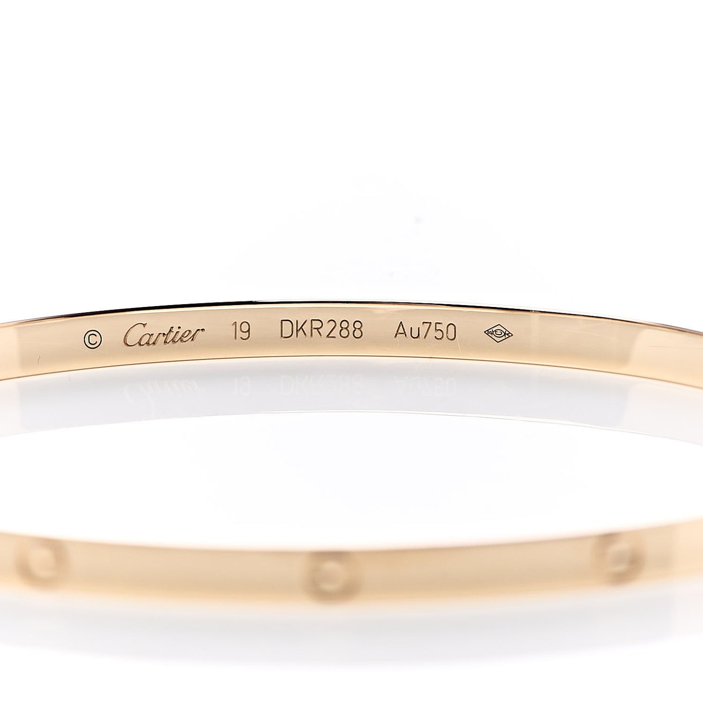 18K Yellow Gold Small LOVE Bracelet 19