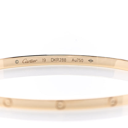 Cartier 18K Yellow Gold Small LOVE Bracelet 19 5 of 7
